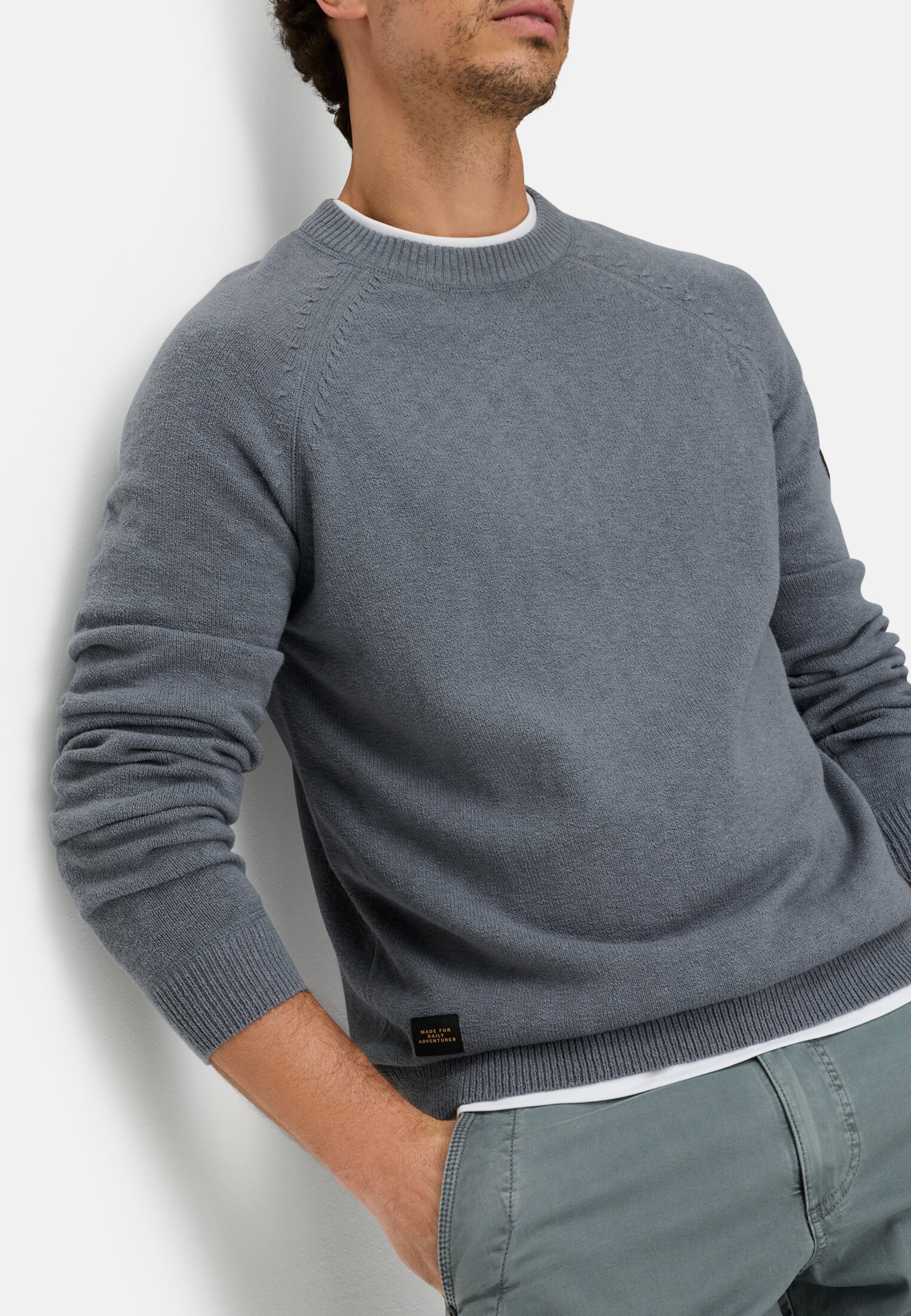 Heren Trui met ronde hals Blauw gedragen emotional 