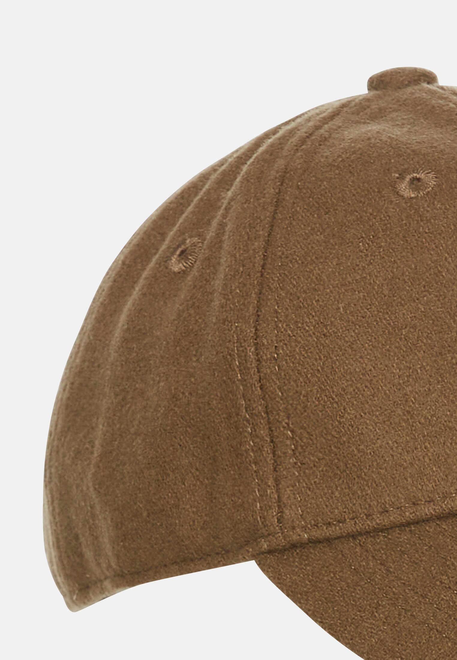 Men Baseball cap made from a wool blend Brown front close