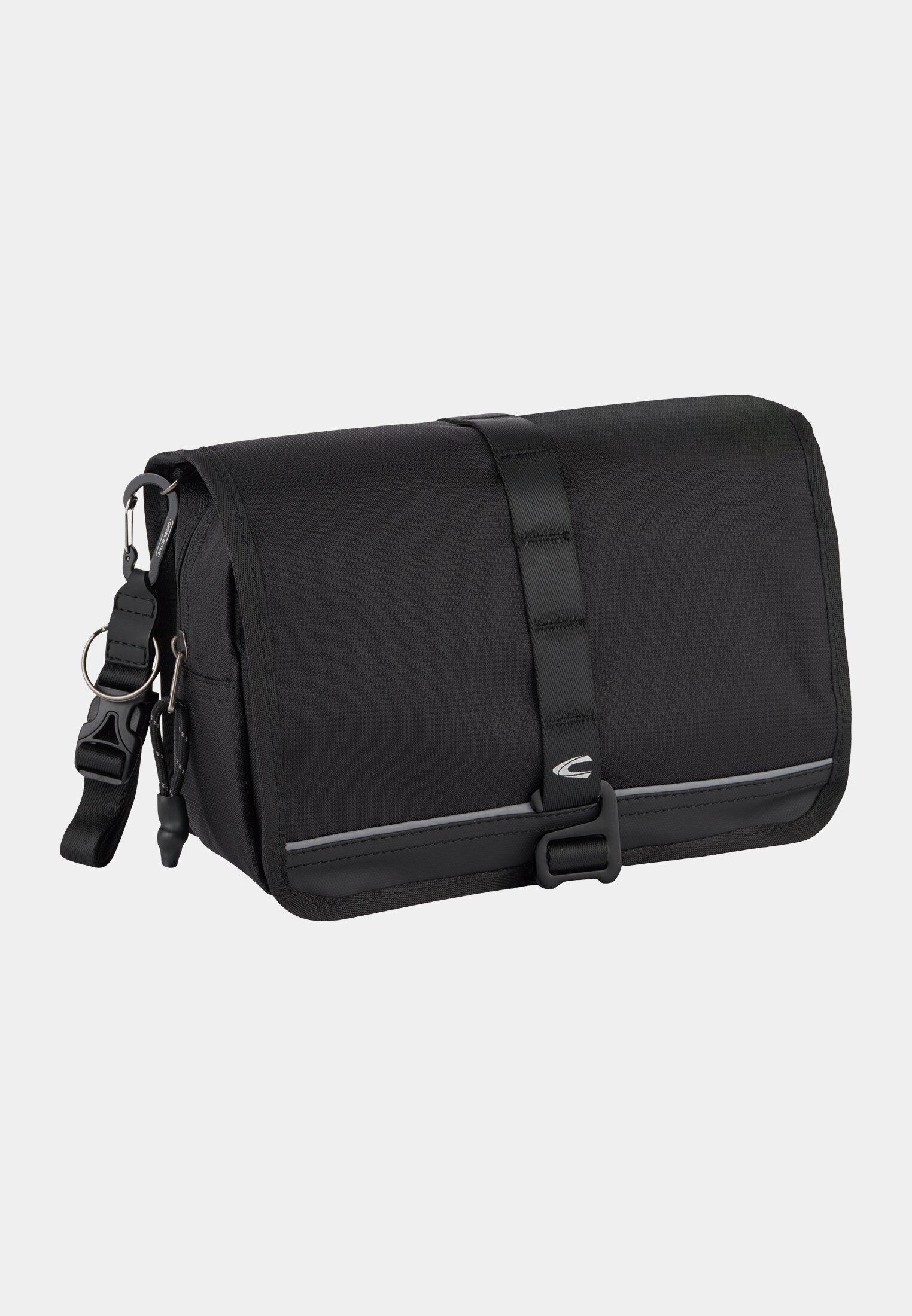 Men CONNECT toiletry bag with hook for hanging Black frontal front