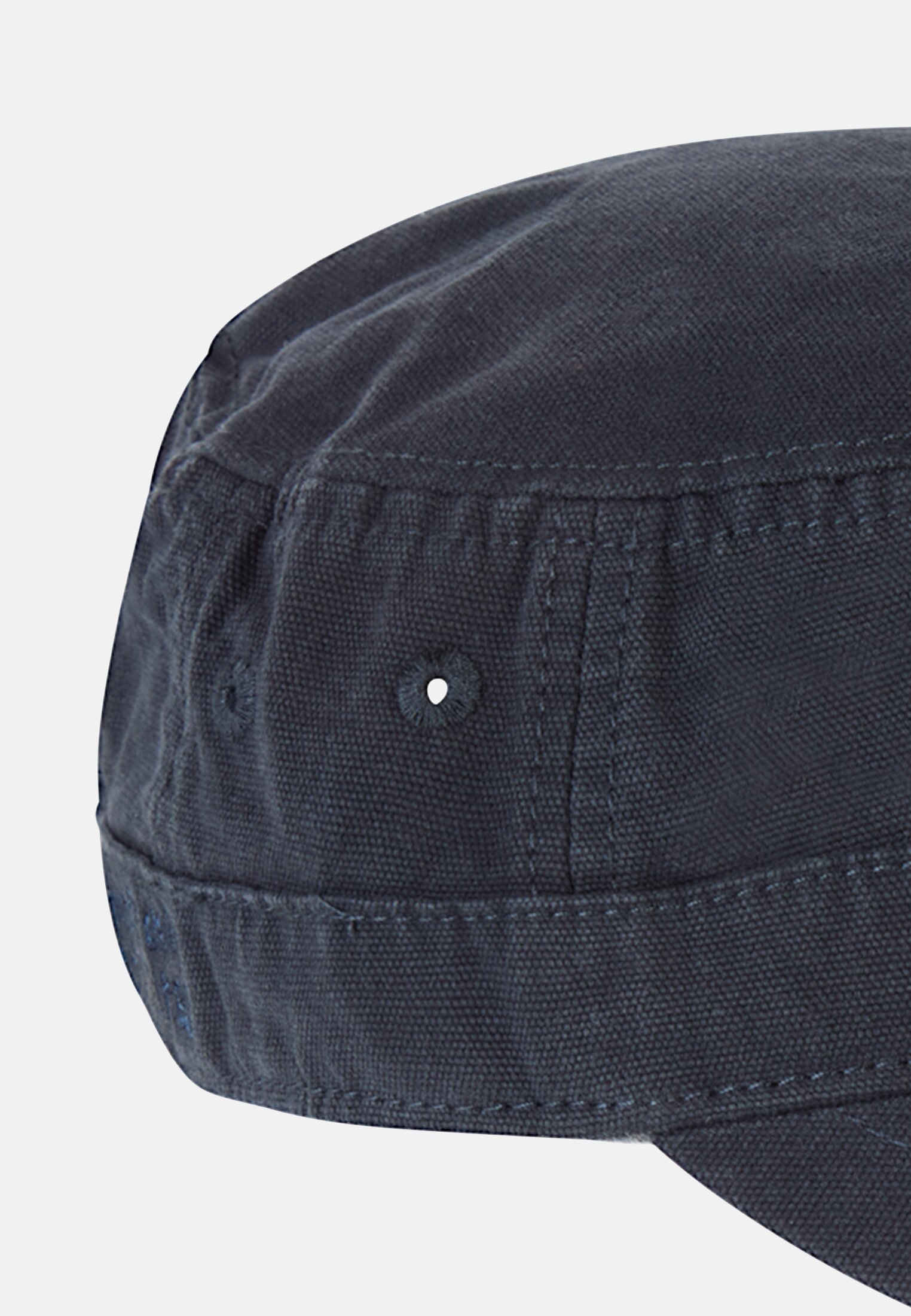 Herren Größenverstellbare Kuba-Cap aus Organic Cotton Dunkelblau vorne nah