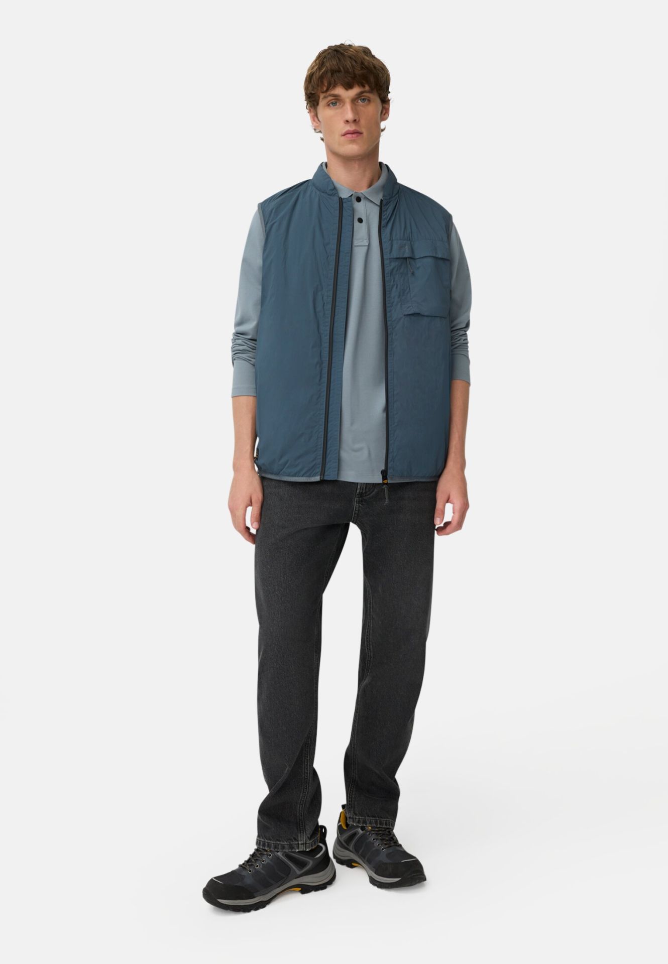 Camel Active Herren Langarmshirt FleXXXactive® - Baumwollmix Regular Fit