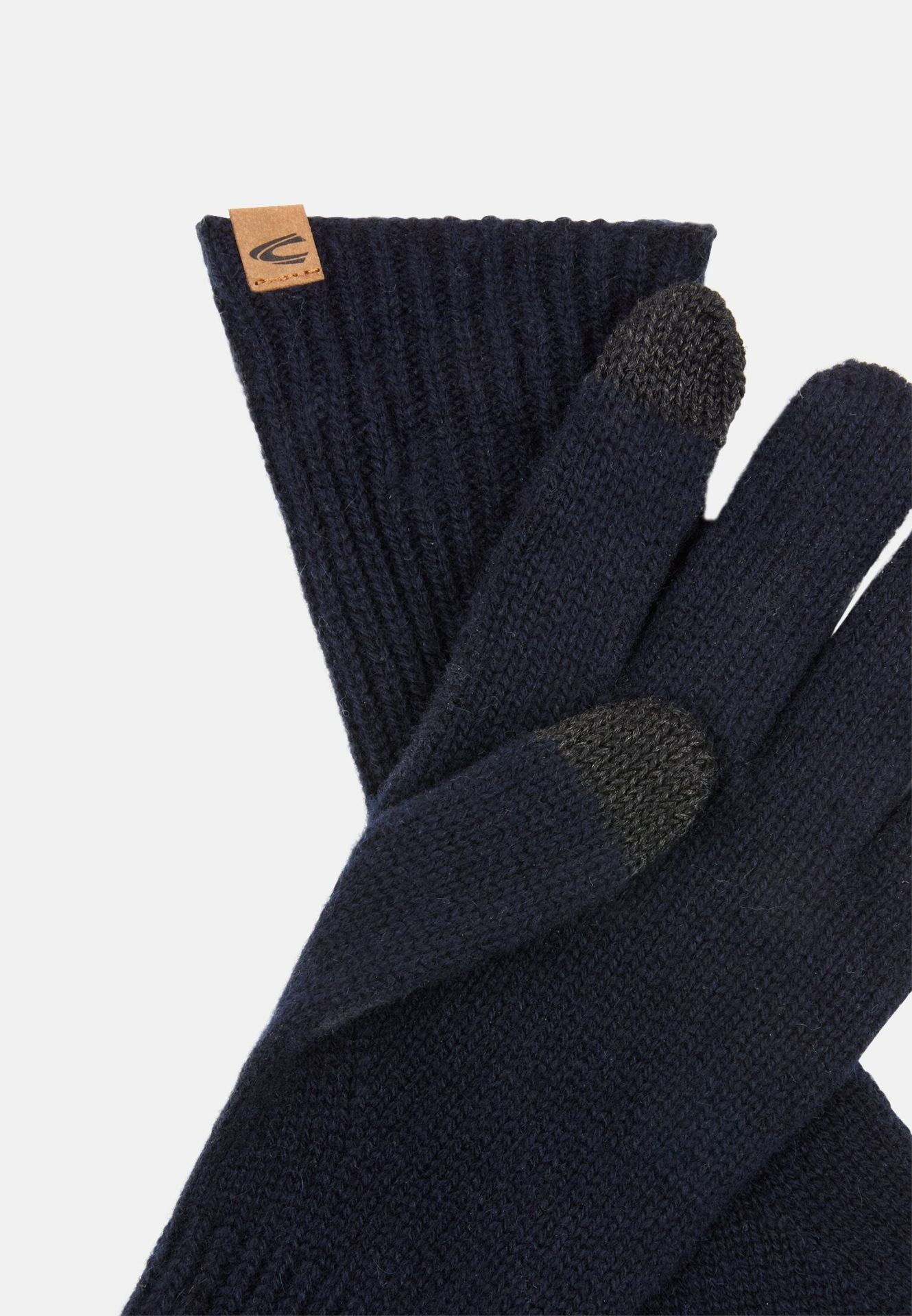 Gloves Cashmere Plain Knit - Camel