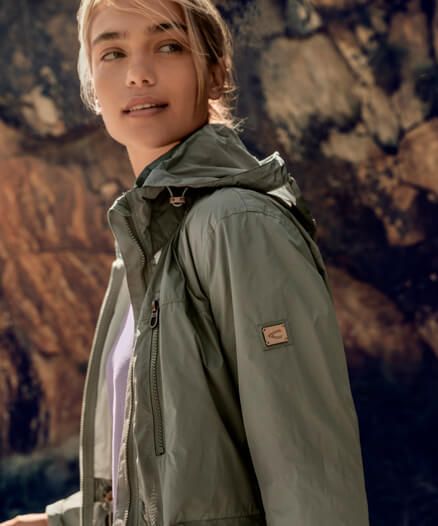 Camel Active - Giacca Impermeabile E Antivento Donna, In